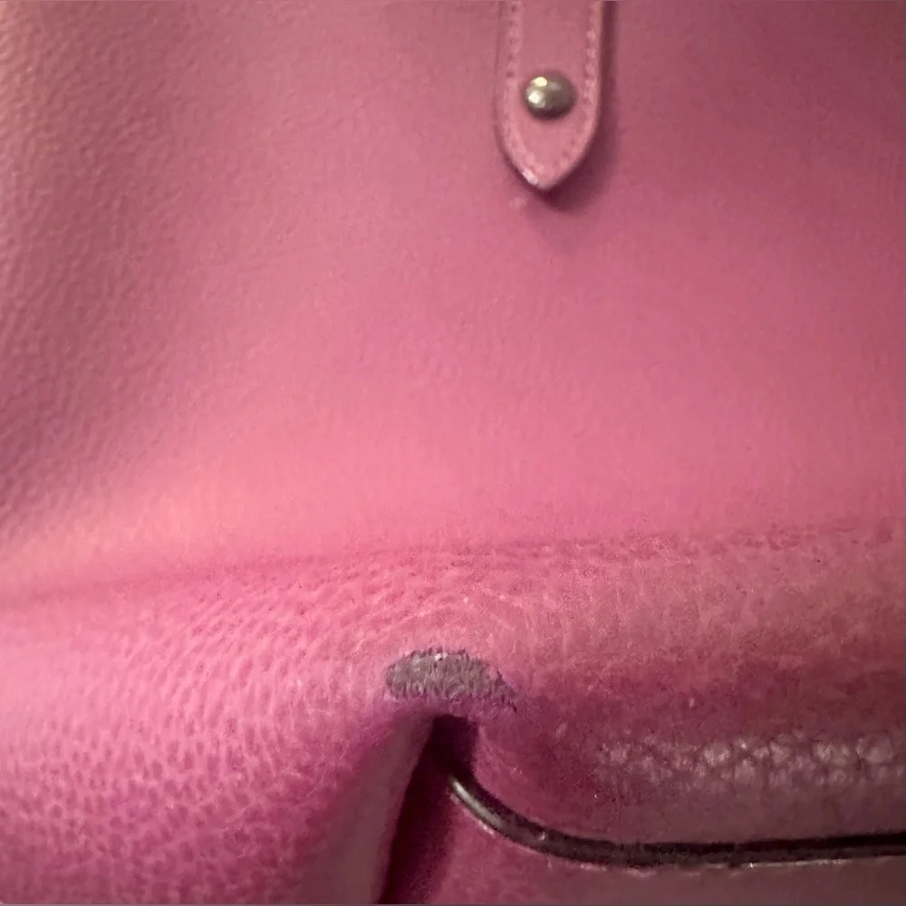 Coach Market Tote in Dark Berry w/ Party Mouse Print Interior - BAFO - Picture 10 of 15